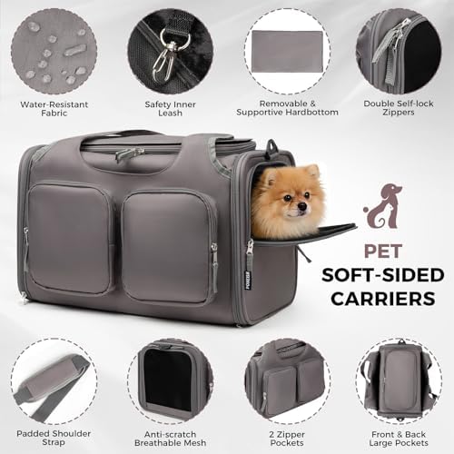 Dog Cat Carrier Airline Approved Collapsible Soft-Sided Pet Travel Bag - Image 5