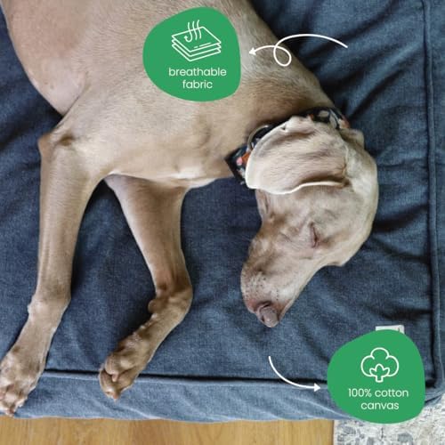 Molly Mutt Dark Blue Dog Bed Cover, Non-Toxic & 100% Cotton - Image 4