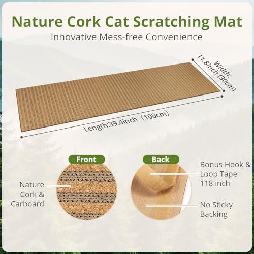 Natural Cork Cat Scratcher Mat - Image 2