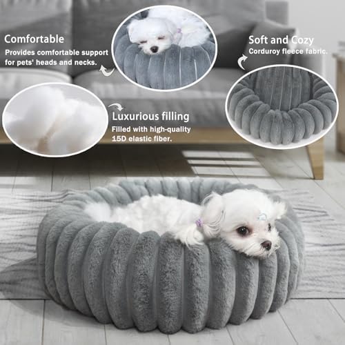 Donut Dog Bed for Small Dogs & Cats - Image 3