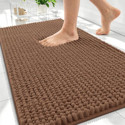 OLANLY Thick Chenille Bathroom Rugs 30x20, Soft Absorbent Bath Mat by OLANLY