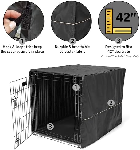 MidWest Homes for Pets Large Dog Crate Cover, Machine Washable - Image 4
