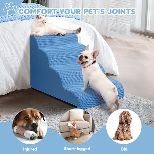 Zerbuger Dog Ramp and Stairs for Bed, Nonslip Cover - Image 4