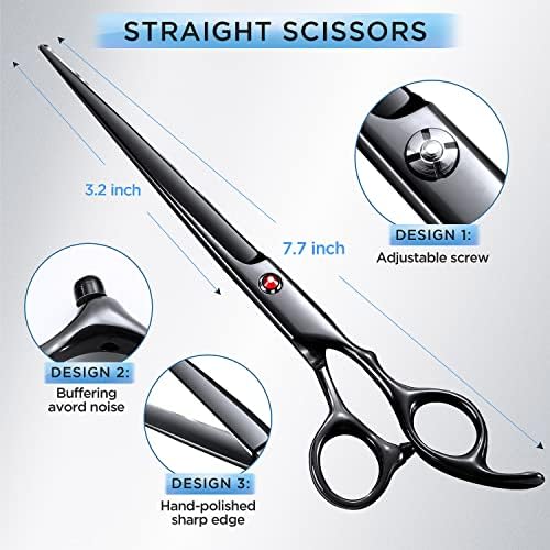 Gimars 7.0in Professional 4CR Stainless Steel Safety Round Tip 6 in 1 Dog - Image 3