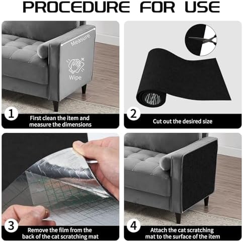 2 Pcs Self-Adhesive Cat Scratch Mat, Cat Scratch Furniture Protector - Image 4