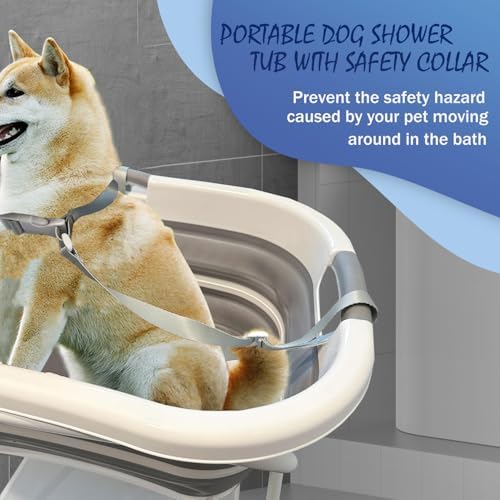 2 in 1 Elevated Dog Bath Tub & Foldable Washing Station - Image 4