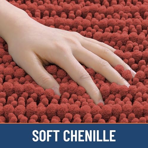 Smiry Bathroom Rugs 36X24, Extra Soft Rubber Backing Chenille Bath Mats - Image 4