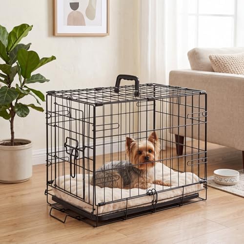 Sweetcrispy Dog Crate, 18 Inch Small Dog Cage, Foldable Puppy Pet Kennel - Image 2