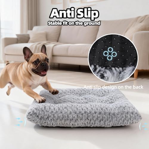 Dog Bed Medium Size, Plush Washable Pet Bed Mat, Dog Crate Bed 23"x 18" - Image 3