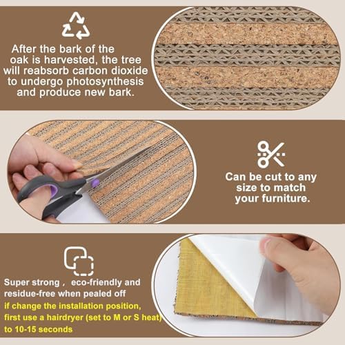 Natural Cork-Cat Scratch Pad-Cat Scratch Mat Rug-Avoid Cat Couch Protector-Cat - Image 6