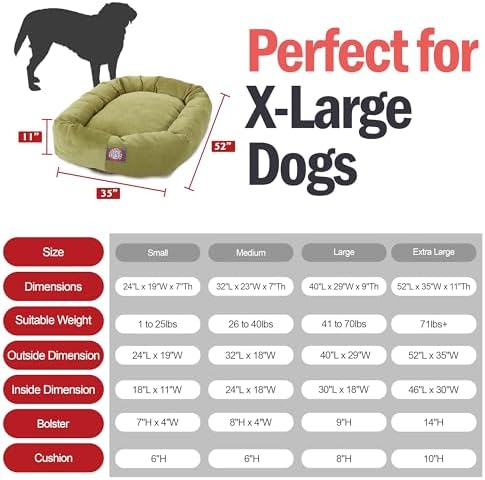 Majestic Pet Villa 52 Inch Shredded Memory Foam Dog Bed - Image 3