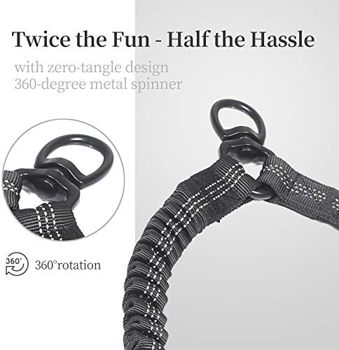 Double Dog Leash with Two Extra Traffic Handles, 18~120 lbs - Image 5