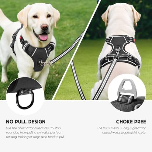 Timos Dog Harness, NO Need Go Over Dogs Head 3 Snap Buckles Pet Harness - Image 5