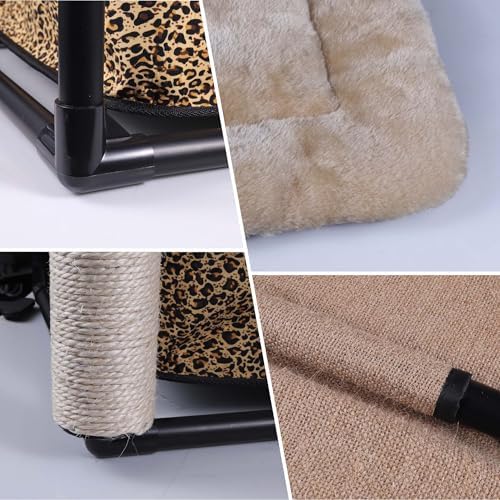 Goetland Modern Cat Condo Cat House Cat Tree Pet Furniture Large Cat Tower Bed - Image 7