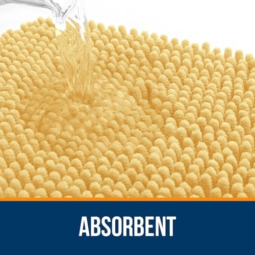 OLANLY Small Bathroom Rugs 24x16, Extra Soft Absorbent Chenille Bath Rugs - Image 4