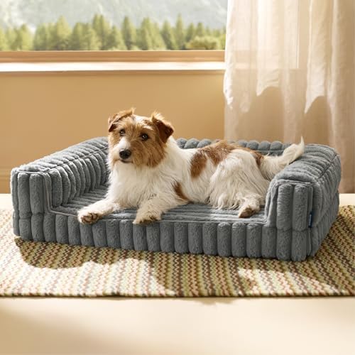 Bedsure ComfyFleece® Memory Foam Orthopedic Dog Beds Medium Size Dog 30" by BEDSURE