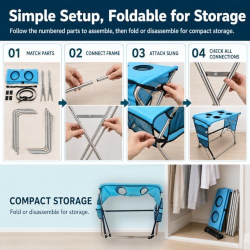 Pet Grooming Hammock with Stand - Image 7