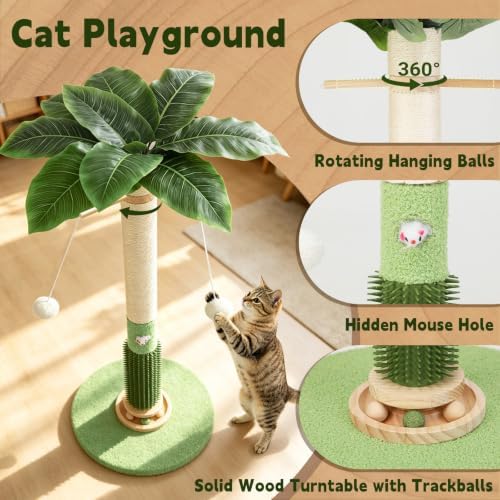 45'' Tall Cat Scratching Post, 3.5Inch Diameter Sisal Rope Scratching Post - Image 3
