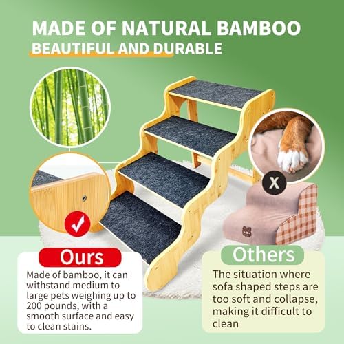 Dog Steps for Bed, 5-Step 24" High, Supports Up to 160 LB - Image 7