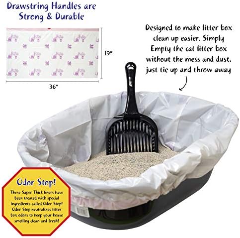 15 Count Fresh Kitty Litter Box Liners Super Thick, Easy Clean Up Jumbo - Image 3