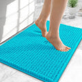 OLANLY Thick Chenille Small Bathroom Rugs Mats 24x16, Aqua Sky by OLANLY
