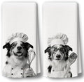 Dog Kitchen Towels Decor Set of 2 by BCUANGD