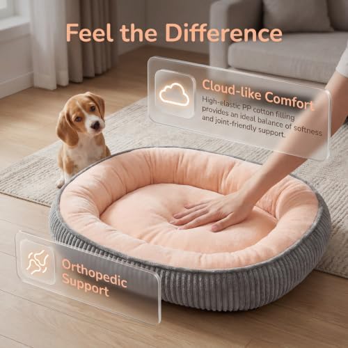 Calming Dog Bed for Medium to Large Dogs, Orthopedic Washable Plush Pet Bed - Image 6
