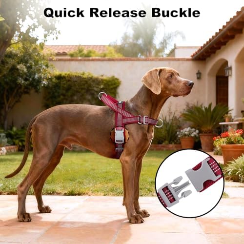 No Pull Dog Harness with Handle, Adjustable Soft Mesh Padded Vest - Image 6