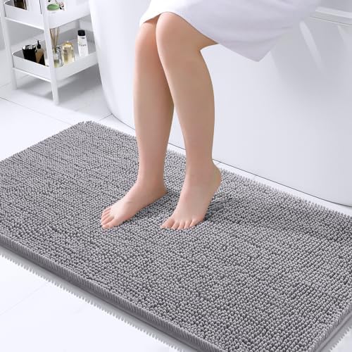 OLANLY Bathroom Runner Rugs 40x24, Extra Soft Absorbent Chenille Bath Rugs by OLANLY