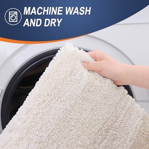 OLANLY Bathroom Runner Rug 44x24, Extra Soft Absorbent Microfiber Bath Rugs - Image 5