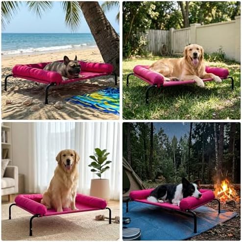 Cooling Elevated Dog Bed for Large Dogs, Indoor & Outdoor Raised Dog Bed - Image 5