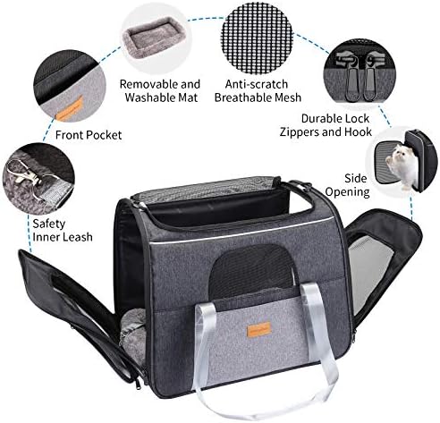Morpilot Top and Side Expandable Cat Carrier, Collapsible Soft-Sided Pet Carrier - Image 4
