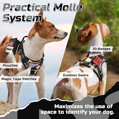 rabbitgoo Tactical Dog Harness for Large, No Pull Military Service Vest - Image 4