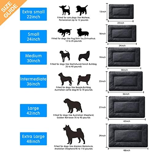 Dog Crate Pad Washable Dog Bed for Crate Large Cozy Mat 42-Inch Dark Gray - Image 2