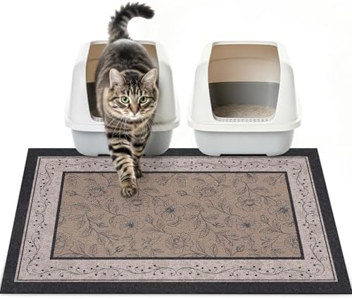 33"x22" Cat Litter Mat Waterproof Non-Slip Litter Trapping Pad by Hedgeink