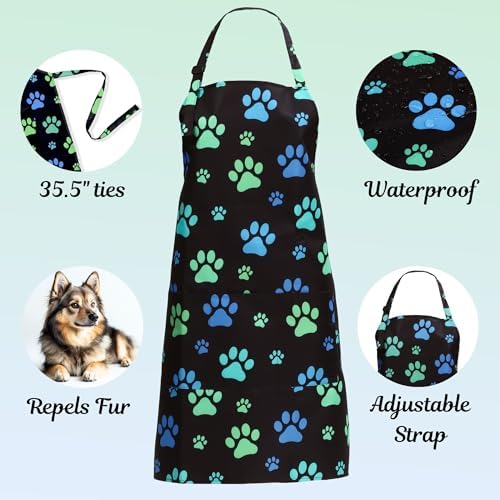 Plum Hill Waterproof Dog Grooming Apron, Groomer Apparel, Pet Washing Smocks - Image 4