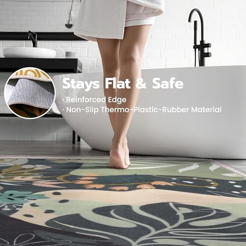 Joiedomi Door Mat Indoor Entrance 2x3 Machine Washable Art Floral Small Rugs - Image 6