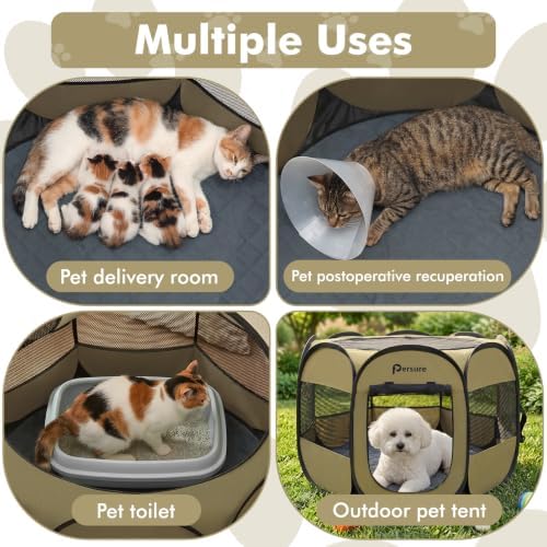 Persure Dog Cat Playpen Tent Crate Cage - Image 2