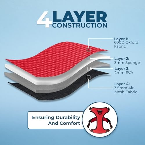 Voyager Dog Harness Dual Leash Attachment No-Pull Control Adjustable Soft but - Image 4