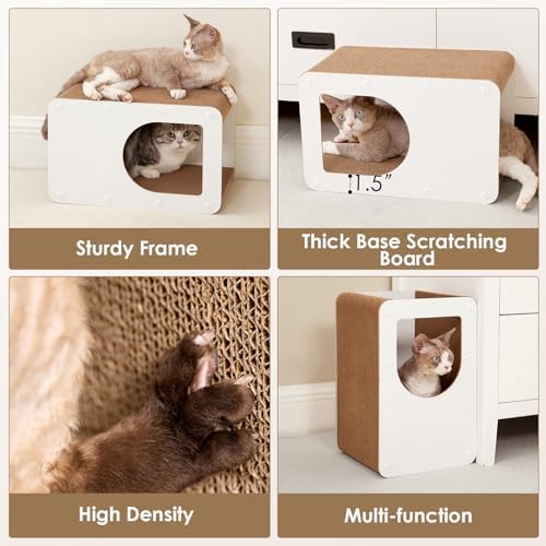 EHEYCIGA Cardboard Cat Scratcher House, 20-Inch Cat Scratch pad - Image 5