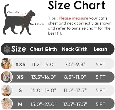 Dooradar Cat Harness and Leash Set, Adjustable and Escape Proof - Image 2