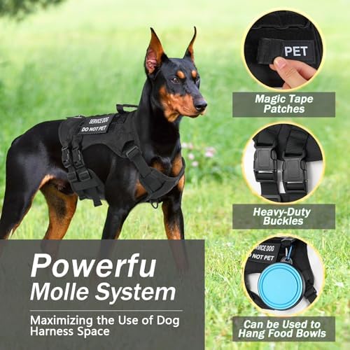 No Pull Tactical Dog Harness Small Sized Dog, Service Dog Vest - Image 3
