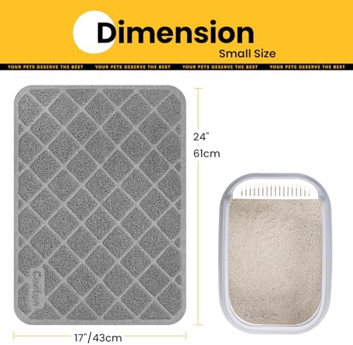 Conlun Cat Litter Mat Litter Trapping Mat, Premium Durable PVC Grid Mesh - Image 2