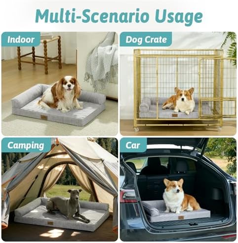 COZY KISS Cooling Dog Bed, Q-Max >0.4 Orthopedic Foam Dog Bed - Image 5