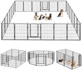 Dog Playpen, 32inch 20 Panels Outdoor Dog Fence Indoor Dog Pen Anti-Rust Pet by Jhsomdr