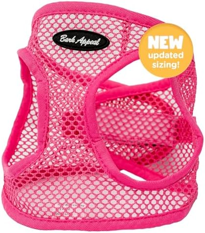 Bark Appeal Pink Netted Step-in Dog Harness by BarkAppeal