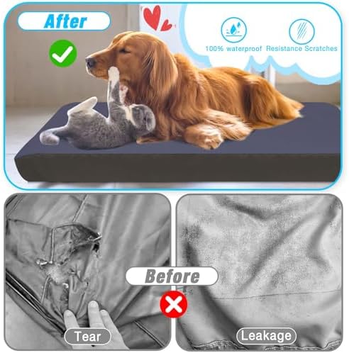 Dog Bed Covers Replacement Washable 100% Waterproof Dog Bed Sheets, Soft & - Image 4