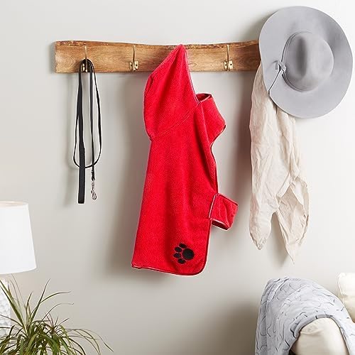 Bone Dry Pet Robe Collection Embroidered Absorbent Microfiber Bath Robe - Image 6