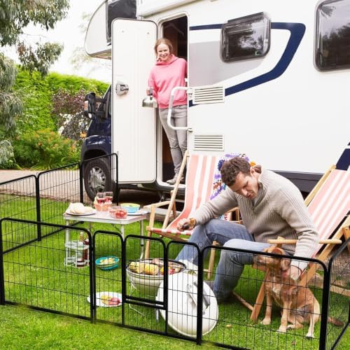 NEWBULIG Dog Playpen 16 Panels 40 Inch Indoor Outdoor Metal Dog Fence Pen - Image 6