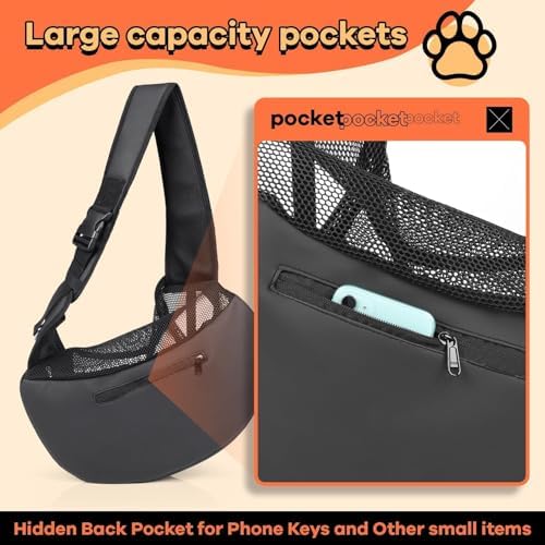 YUDODO Pet Sling Carrier for 5-9 lbs Small Dogs Cat Puppy Crossbody Carrier - Image 6